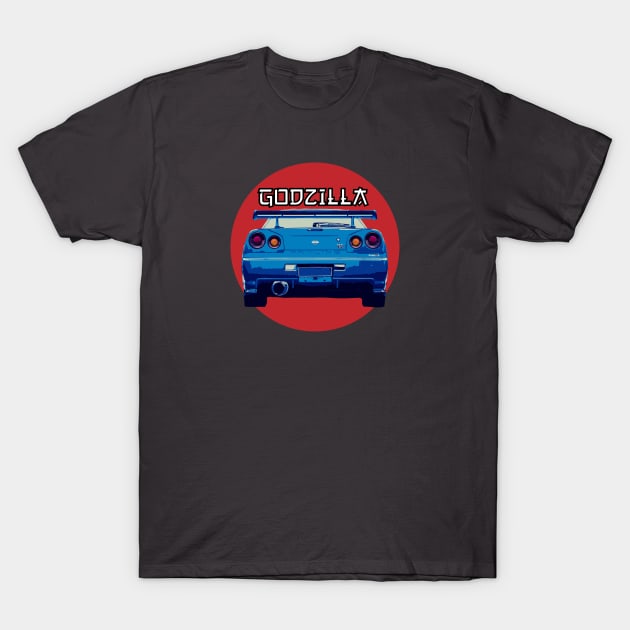 Nissan Skyline GTR R 34 - Godzilla T-Shirt by mudfleap